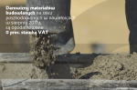 Zaprawa murarska wylewna z betoniarki na fundament w tym napis „ Darowizny materiałów budowlanych na rzecz poszkodowanych w nawałnicach w sierpniu 2017 r. są opodatkowane 0 proc. stawką VAT