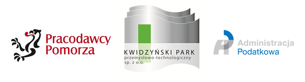 Logo Pracodawcy Pomorza, Kwidzyńskiego Parku przemysłowo-technologicznego, Administracji Skarbowej