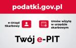 Na górze napis podatki.gov.pl, po lewej stronie umów wizytę w urzędzie skarbowym i e-Urząd Skarbowy. Po prawej Twój e-PIT.
