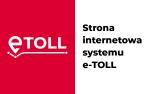 Logo e-TOLL i napis: Strona internetowa systemu e-TOLL. 