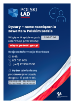 Plakat Polski Ład - dyżury telefoniczny